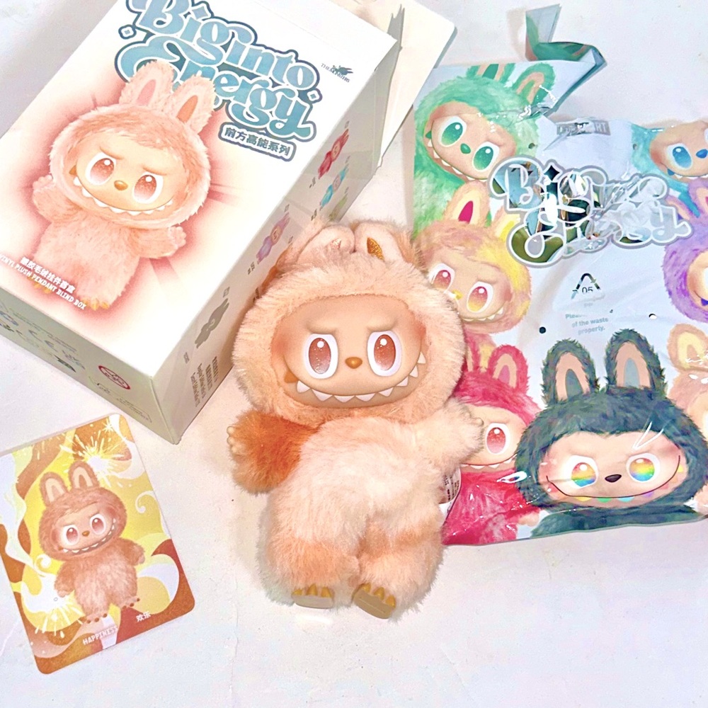 “Happiness” Labubu - Authentic Big Into Energy Pop Mart The Monsters plush doll